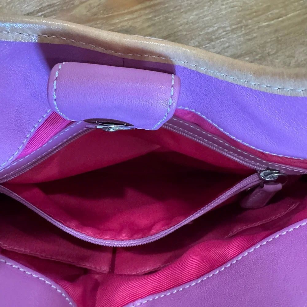 Vintage Coach Pink and Tan Shoulder Bag - Picture 7 of 7